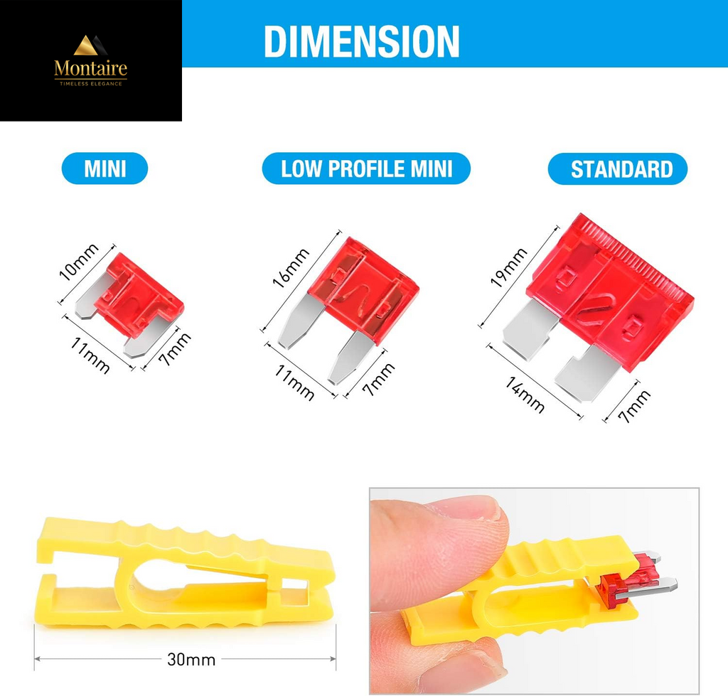 Nilight - 50019R 272Pcs Standard & Mini & Low Profile Mini Blade Fuse Assortment, 2A 5A 10A 15A 20A 25A 30A 35A Replacement Fuses for Car Boat Truck SUV Automotive