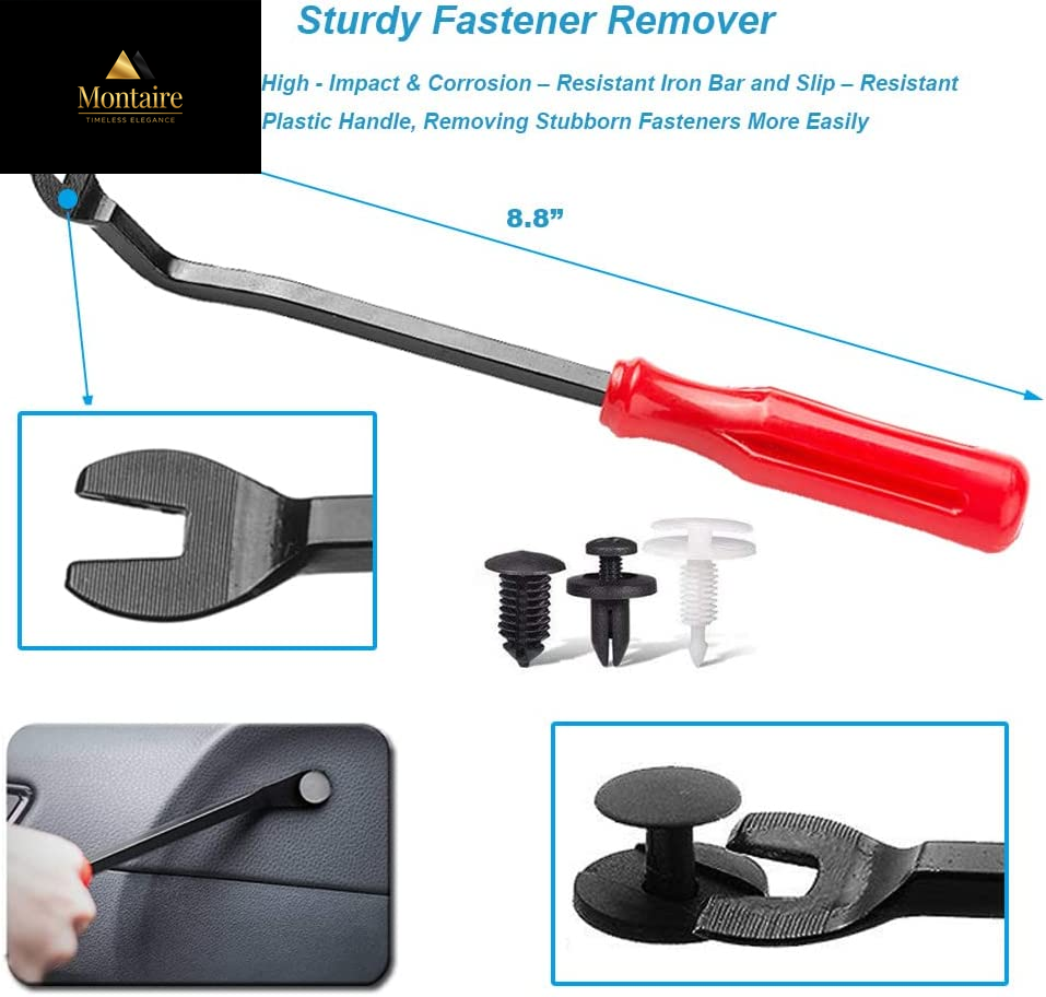 12 Pcs Trim Removal Tool Kit, No Scratch Plastic Pry Tool Kit, Car Panel Door Window Tools Car Interior Trim Kit Fastener Rivet Remover for Clip, Molding, Dashboards, Upholstery Toolkit