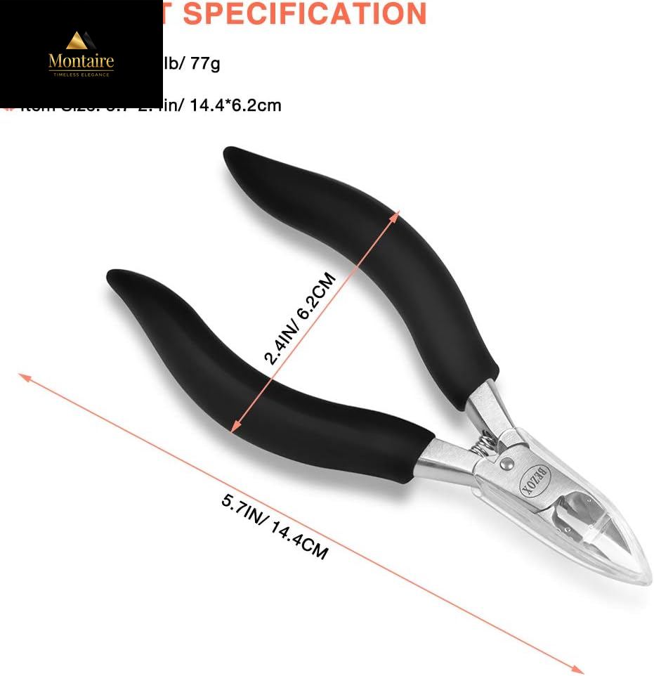 BEZOX Ingrown Toenail Clippers - Precision Thick Toe Nail Clipper for Ingrown and Curly Nails, Comfort Grip Fingernail Clipper, Ergonomic Handle Toenail Scissors for Seniors