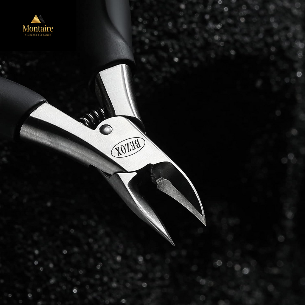 BEZOX Ingrown Toenail Clippers - Precision Thick Toe Nail Clipper for Ingrown and Curly Nails, Comfort Grip Fingernail Clipper, Ergonomic Handle Toenail Scissors for Seniors