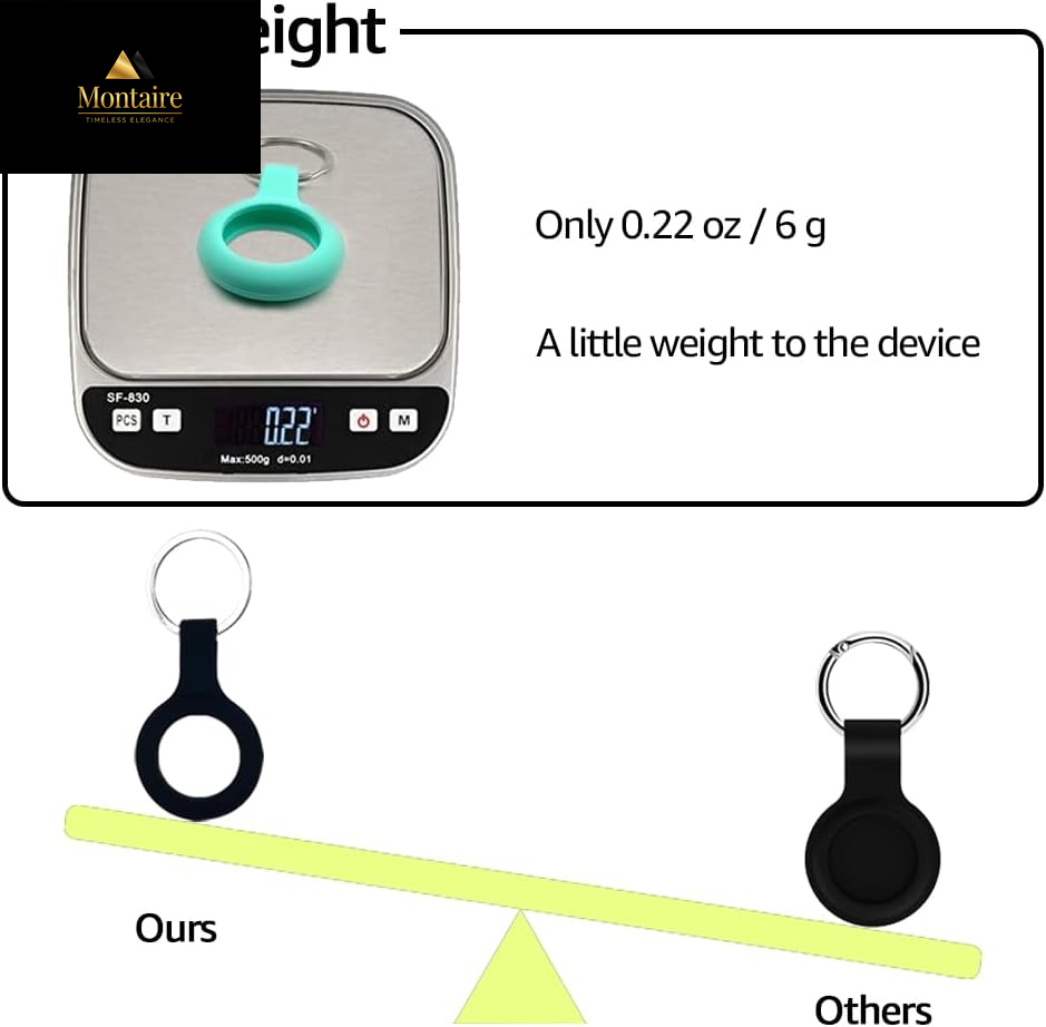 Airtags 4 Pack Apple Holder for Keychain, Lightweight Cases with 4 Cute Colors for Apple GPS Tracker, Silicone Cover for Tracker with Keyring, Soft Apple Airtag Holder