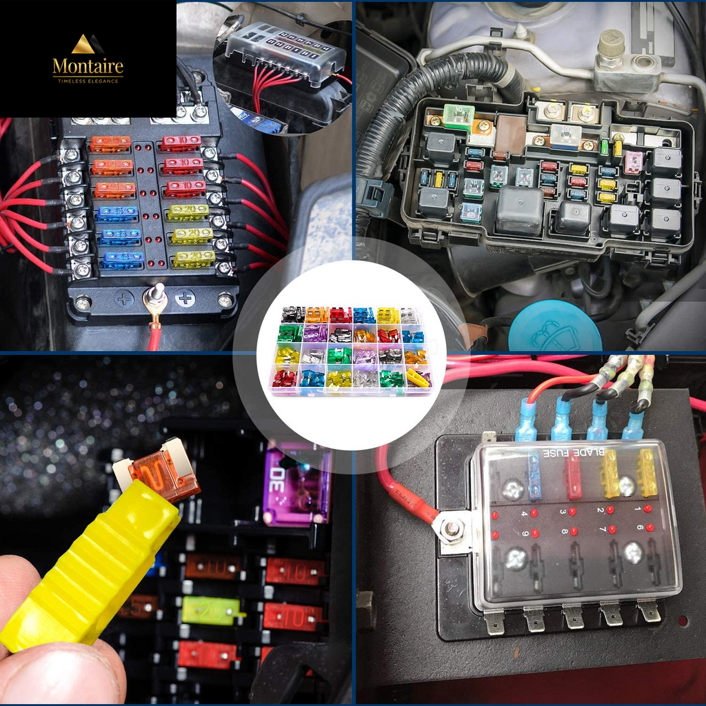 Nilight - 50019R 272Pcs Standard & Mini & Low Profile Mini Blade Fuse Assortment, 2A 5A 10A 15A 20A 25A 30A 35A Replacement Fuses for Car Boat Truck SUV Automotive