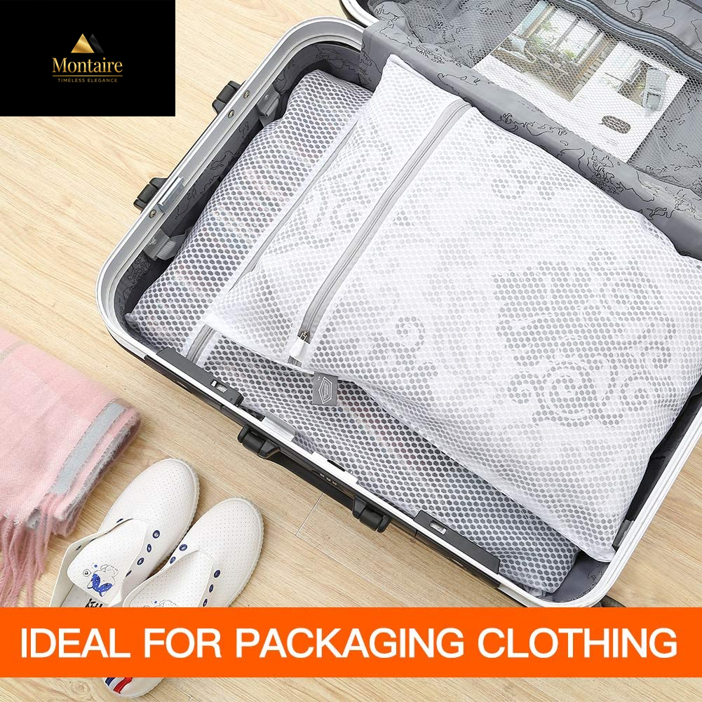 Kimmama Laundry Bag Mesh Wash Bags, Washing Machine Wash Bag, Net Washer Sack with Zipper, Dryer Pouch for Cleaning and Drying Cloths, Garment, Delicates, Lingerie, Bra, Pant, Sock, Small Toys