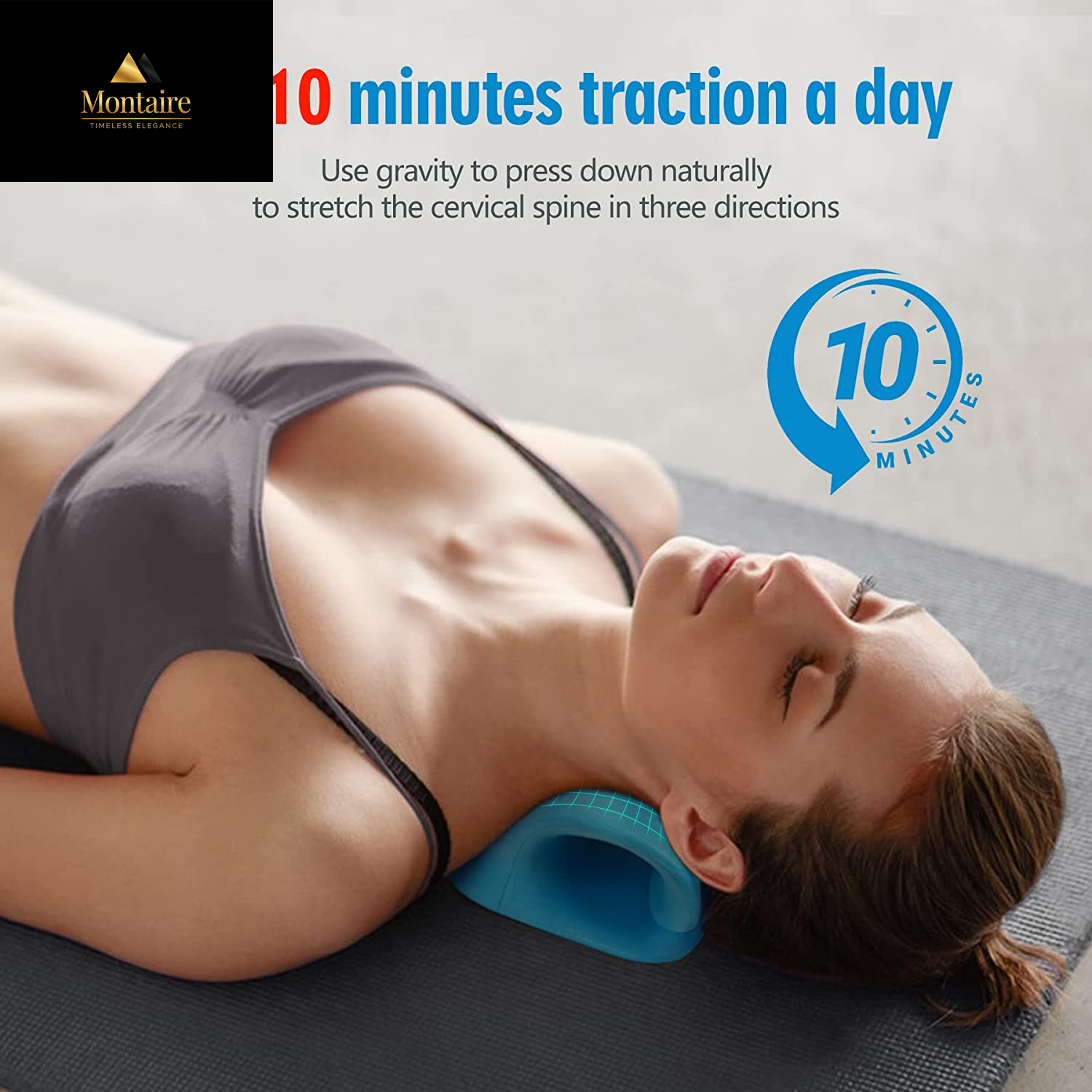 Neck Stretcher for Pain Relief, Neck and Shoulder Relaxer Cervical Traction Device Pillow for Muscle Relax and TMJ Pain Relief