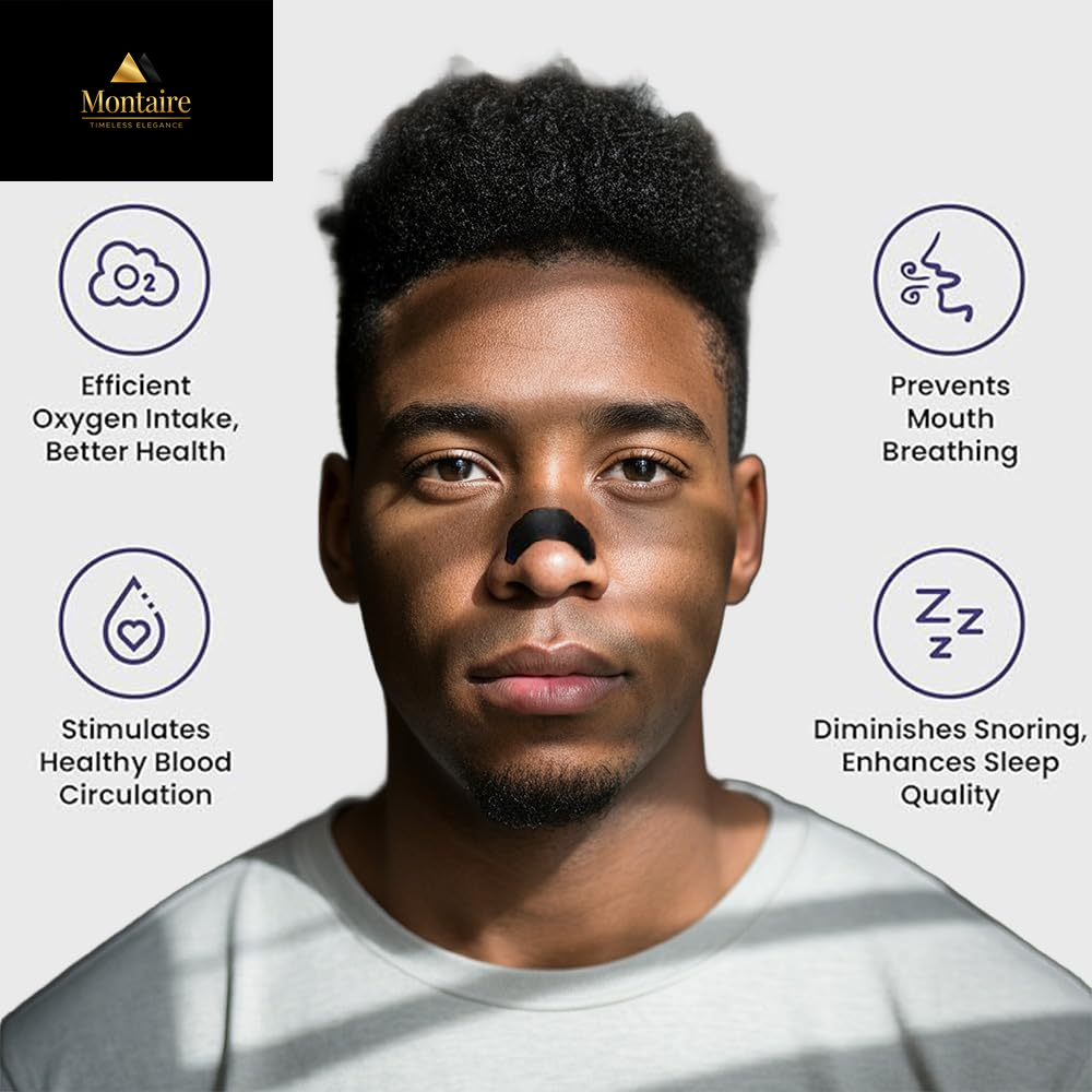 Nose Strips - Extra Strength Nasal Strips for Snoring, Breathing and Exercise - 30 Pack of Nose Tape for Sleeping