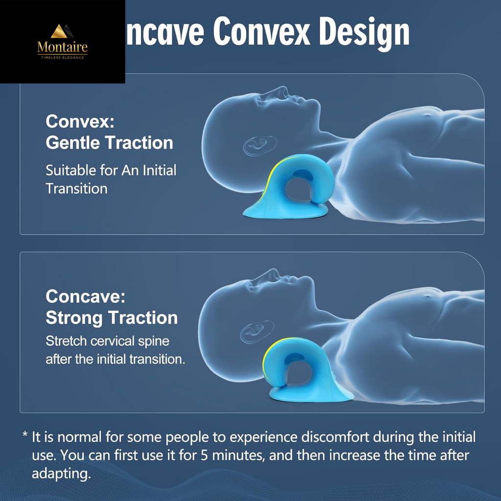 Neck Stretcher for Pain Relief, Neck and Shoulder Relaxer Cervical Traction Device Pillow for Muscle Relax and TMJ Pain Relief